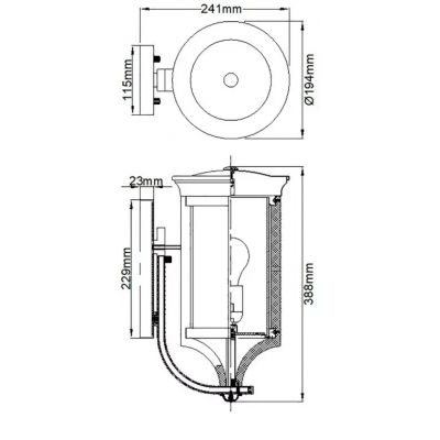 Elstead Lighting Merrill kinkiet zewnętrzny 1x60 W brązowy FE-MERRILL1-S
