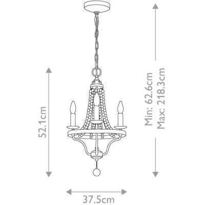 Elstead Lighting Nori lampa wisząca 3x40 W ciemny postarzany cynk/drewno FE-NORI3-DWZ