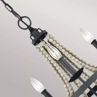 Elstead Lighting Nori lampa wisząca 3x40 W ciemny postarzany cynk/drewno FE-NORI3-DWZ