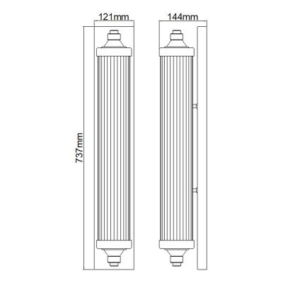 Elstead Lighting Paulson kinkiet 4x3 W chrom FE-PAULSON-W4