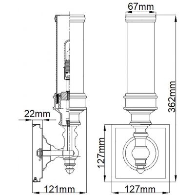 Elstead Lighting Payne kinkiet 1x3 W chrom polerowany FE-PAYN-OR1-BATH