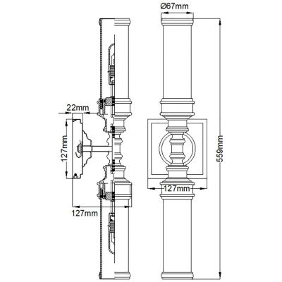 Elstead Lighting Payne kinkiet 2x3 W chrom polerowany FE-PAYN-OR2-BATH