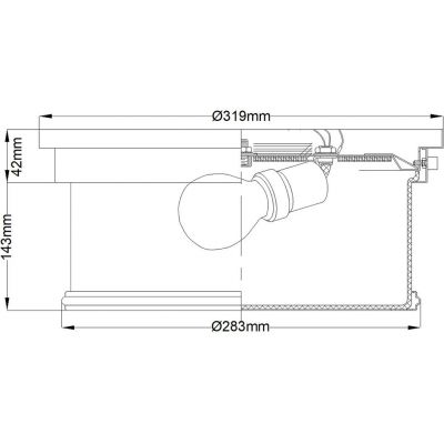 Elstead Lighting Payne plafon 2x60 W chrom FE-PAYNE-F-BATH