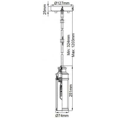 Elstead Lighting Payne lampa wisząca 1x3 W chrom FE-PAYNE-MPBATH