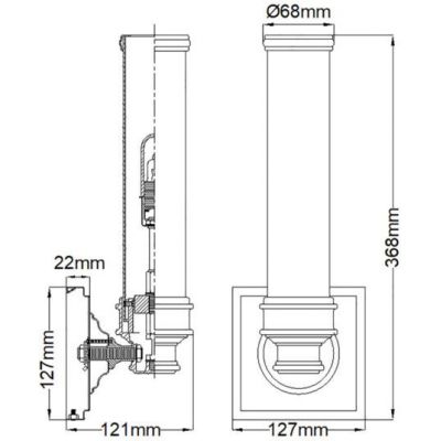 Elstead Lighting Payne kinkiet 1x3 W chrom polerowany FE-PAYNE1-BATH