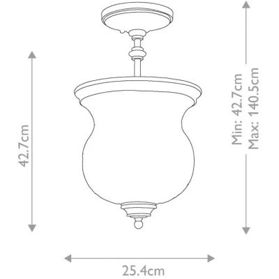 Elstead Lighting Pickering Lane lampa podsufitowa 3x40 W brązowa FE-PICKERING-LANE-SF