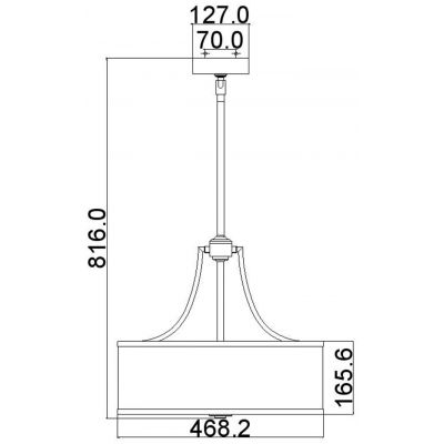 Elstead Lighting Prospect Park lampa wisząca 4x60 W chrom-nikiel satynowy FE-PROSPECT-PARK-4P
