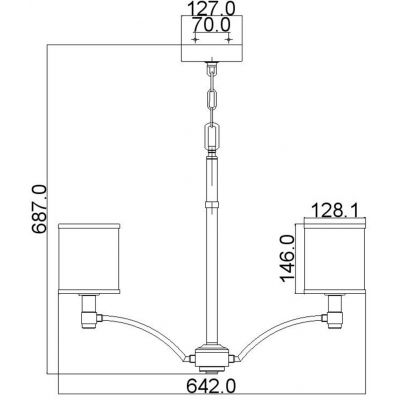 Elstead Lighting Prospect Park lampa wisząca 5x60 W chrom-nikiel satynowy FE-PROSPECT-PARK5