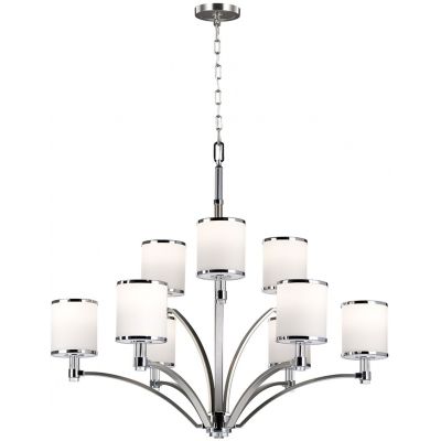 Elstead Lighting Prospect Park lampa wisząca 9x60 W chrom-nikiel satynowy FE-PROSPECT-PARK9