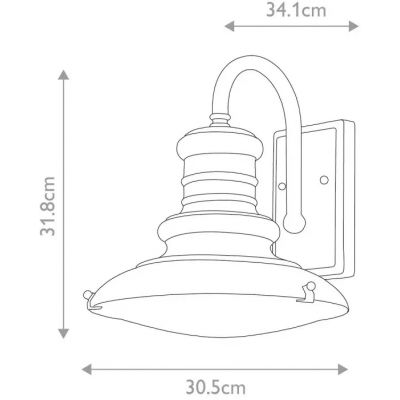 Elstead Lighting Redding Station kinkiet zewnętrzny 1x60 W postarzany brąz FE-REDDING2-M-PDB