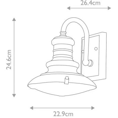 Elstead Lighting Redding Station kinkiet zewnętrzny 1x60 W postarzany brąz FE-REDDING2-S-PDB