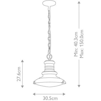 Elstead Lighting Redding Station lampa wisząca 1x 60W postarzany brąz FE-REDDING8-M-PDB