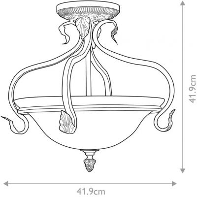 Elstead Lighting Sonoma Valley lampa podsufitowa 3x60 W szylkretowa FE-SONOMAVALLEY-SF