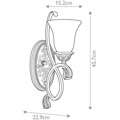 Elstead Lighting Sonoma Valley kinkiet 1x60 W szylkretowy FE-SONOMAVALLEY1