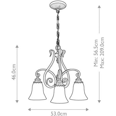 Elstead Lighting Sonoma Valley lampa wisząca 3x60 W szylkretowa FE-SONOMAVALLEY3