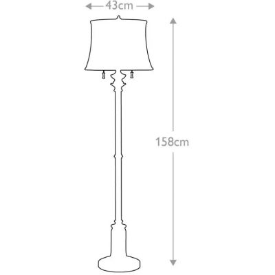 Elstead Lighting Stateroom lampa stojąca 2x60 W biała-mosiądz FE-STATEROOM-FL-BB