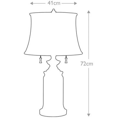 Elstead Lighting Stateroom lampa stołowa 2x60 W biała-antyczny nikiel FE-STATEROOM-TL-AN