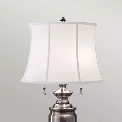 Elstead Lighting Stateroom lampa stołowa 2x60 W biała-antyczny nikiel FE-STATEROOM-TL-AN