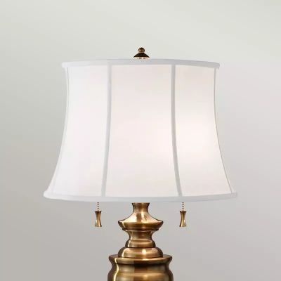 Elstead Lighting Stateroom lampa stołowa 2x60 W biała-mosiądz FE-STATEROOM-TL-BB