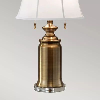 Elstead Lighting Stateroom lampa stołowa 2x60 W biała-mosiądz FE-STATEROOM-TL-BB