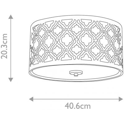 Elstead Lighting Arabella plafon 2x60 W postarzane złoto GN-ARABELLA-F