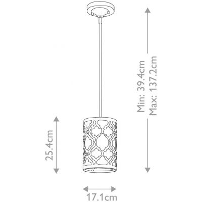 Elstead Lighting Arabella lampa wisząca 1x60 W postarzane złoto GN-ARABELLA-MP