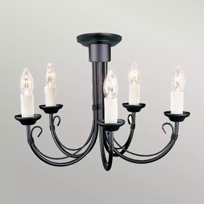 Elstead Lighting Chartwell lampa wisząca 5x60 W czarna CH5-BLACK