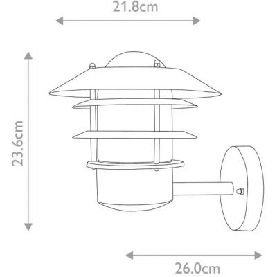 Elstead Lighting Helsingor kinkiet zewnętrzny 1x60 W czarny HELSINGOR-BK