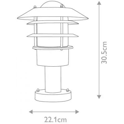 Elstead Lighting Helsingor lampa stojąca zewnętrzna 1x60 W czarna HELSINGOR-PED-BK