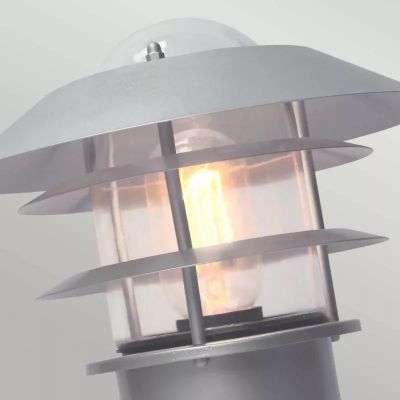 Elstead Lighting Helsingor lampa stojąca zewnętrzna 1x60 W srebrna HELSINGOR-PED