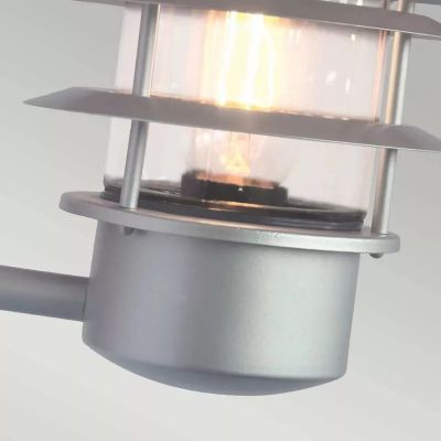 Elstead Lighting Helsingor kinkiet zewnętrzny 1x60 W z czujnikiem ruchu srebrny HELSINGOR-PIR