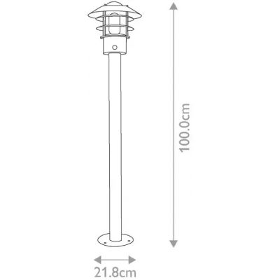 Elstead Lighting Helsingor lampa stojąca zewnętrzna 1x60 W z czujnikiem ruchu czarna HELSINGOR-PIR-BOL-BK