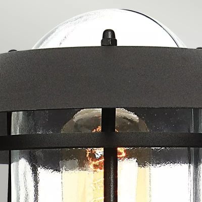 Elstead Lighting Helsingor lampa stojąca zewnętrzna 1x60 W z czujnikiem ruchu czarna HELSINGOR-PIR-PED-BK