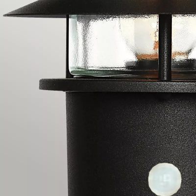 Elstead Lighting Helsingor lampa stojąca zewnętrzna 1x60 W z czujnikiem ruchu czarna HELSINGOR-PIR-PED-BK