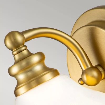 Elstead Lighting Ainsley kinkiet 1x3 W szczotkowany mosiądz HK-AINSLEY1-BATH-BB