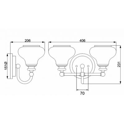 Elstead Lighting Ainsley kinkiet 2x3 W polerowany chrom HK-AINSLEY2-BATH