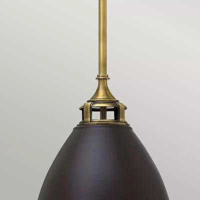 Elstead Lighting Amelia lampa wisząca 1x60 W brązowa HK-AMELIA-P-M-RB