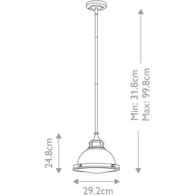 Elstead Lighting Amelia lampa wisząca 1x60 W chrom HK-AMELIA-P-S-CM