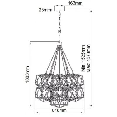 Elstead Lighting Astrid lampa wisząca 11x60 W złota-brązowa HK-ASTRID-11P