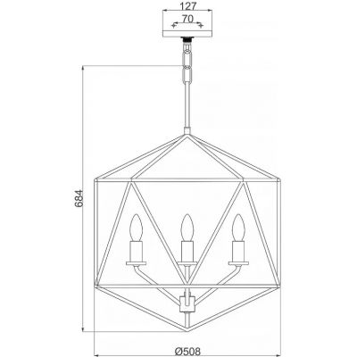 Elstead Lighting Astrid lampa wisząca 3x60 W złota-brązowa HK-ASTRID-3P