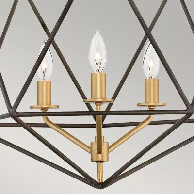Elstead Lighting Astrid lampa wisząca 3x60 W złota-brązowa HK-ASTRID-3P