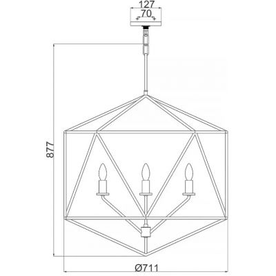 Elstead Lighting Astrid lampa wisząca 5x60 W złota-brązowa HK-ASTRID-5P