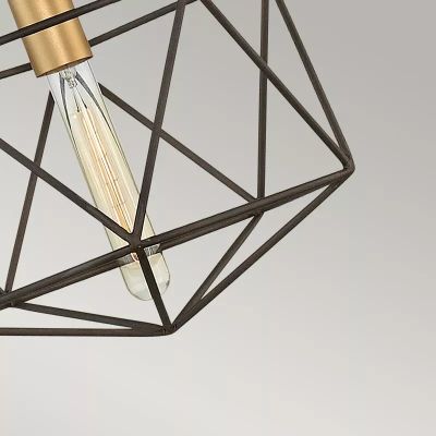 Elstead Lighting Astrid lampa wisząca 1x60 W złota-brązowa HK-ASTRID-MP