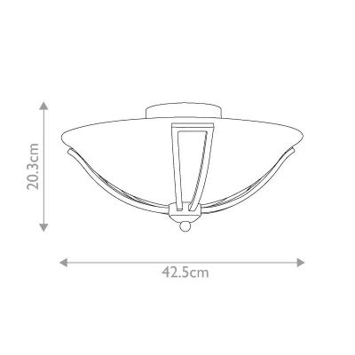 Elstead Lighting Bolla lampa podsufitowa 2x60 W nikiel HK-BOLLA-F