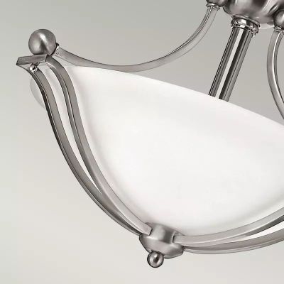 Elstead Lighting Bolla lampa wisząca 2x100 W biała-srebrna HK-BOLLA-SF