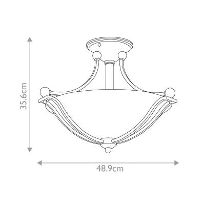 Elstead Lighting Bolla lampa wisząca 2x100 W biała-srebrna HK-BOLLA-SF