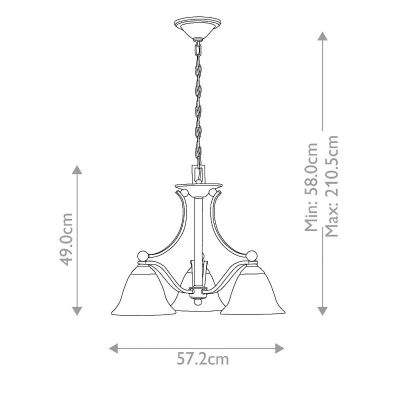 Elstead Lighting Bolla lampa wisząca 3x60 W nikiel HK-BOLLA3