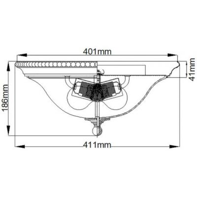 Elstead Lighting Cambridge plafon 2x60 W mosiądz oksydowany HK-CAMBRIDGE-F-A