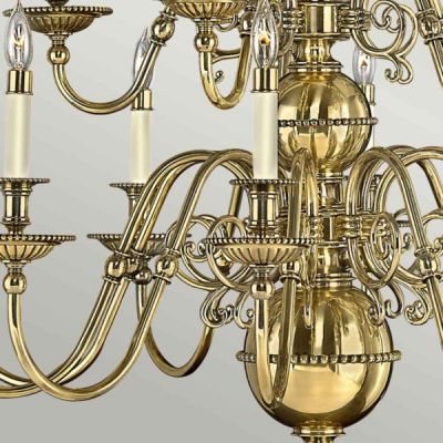 Elstead Lighting Cambridge lampa wisząca 15x40 W mosiądz oksydowany HK-CAMBRIDGE15