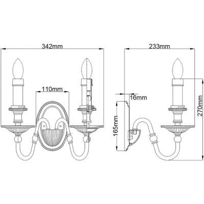 Elstead Lighting Cambridge kinkiet 2x40 W mosiądz oksydowany HK-CAMBRIDGE2